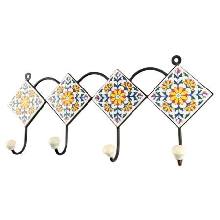 Sunflower Ceramic Tile Wall Hook Online